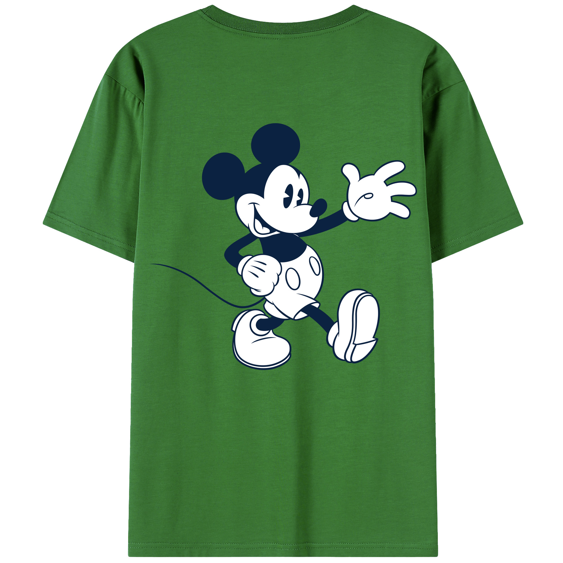 （画像用） ミッキーマウス Mickey Mouse レディース半袖Tシャツ(バックプリント)